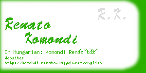 renato komondi business card